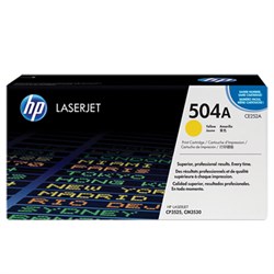 Картридж лазерный HP (CE252A) ColorLaserJet CP3525/CM3530, №504A, желтый, оригинальный, ресурс 7000 страниц - фото 13115993