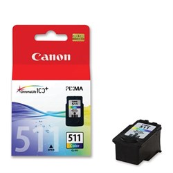 Картридж струйный CANON (CL-511) Pixma MP240/MP260/MP480, цветной, оригинальный, ресурс 244 стр., 2972B007 - фото 13116052