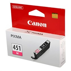 Картридж струйный CANON (CLI-451M) Pixma iP7240 и другие, пурпурный, оригинальный, 6525B001 - фото 13116080