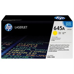 Картридж лазерный HP (C9732A) Color LaserJet 5500/5550, №645A, желтый, оригинальный, ресурс 12000 страниц - фото 13116111