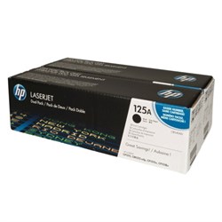 Картридж лазерный HP (CB540AD) ColorLJ CP1215 и др, №125A, черный, оригинальный, КОМПЛЕКТ 2 шт., ресурс 2х2200 страниц