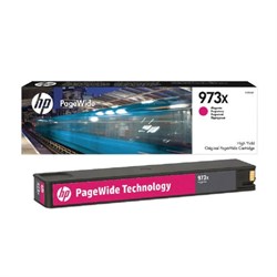 Картридж струйный HP (F6T82AE) PW Pro 477dw/452dw, №973X, пурпурный увеличенный ресурс 7000 страниц, оригинальный - фото 13116391