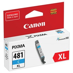 Картридж струйный CANON (CLI-481C XL) для PIXMA TS704 / TS6140, голубой, ресурс 515 страниц, оригинальный, 2044C001 - фото 13116713