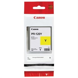 Картридж струйный CANON (PFI-120Y) для imagePROGRAF TM-200/205/300/305, желтый, 130 мл, оригинальный, 2888C001 - фото 13116932