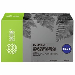 Картридж струйный CACTUS (CS-EPT8651) для Epson WF5190/5690, черный - фото 13117333