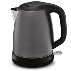 Чайник TEFAL KI270930, 1,7 л, 2400 Вт, закрытый нагревательный элемент, сталь, графитовый, 7211002432 - фото 13123078