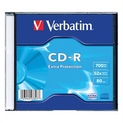 Диск CD-R VERBATIM, 700 Mb, 52х, Slim Case (1 штука) - фото 13123953