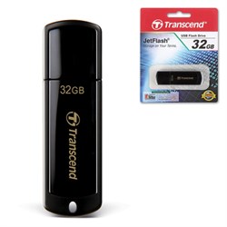 Флеш-диск 32 GB, TRANSCEND Jet Flash 350, USB 2.0, черный, TS32GJF350 - фото 13123985