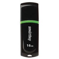 Флеш-диск 16 GB, SMARTBUY Paean, USB 2.0, черный, SB16GBPN-K - фото 13124276