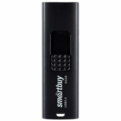 Флеш-диск 64 GB SMARTBUY Fashion USB 3.0, черный, SB064GB3FSK - фото 13125019