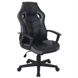 Кресло компьютерное BRABIX "Fighter GM-008", экокожа, черное/серое, 532507 - фото 13127042