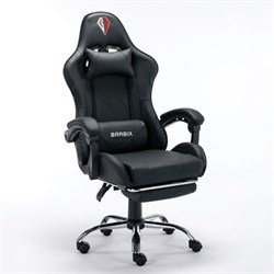 Кресло компьютерное BRABIX "Dexter GM-135", подножка, две подушки, экокожа, черное, 532800 - фото 13127996