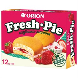 Печенье ORION "Fresh-Pie Strawberry-raspberry", клубника-малина, 300 г (12 штук х 25 г), О0000017465 - фото 13132611