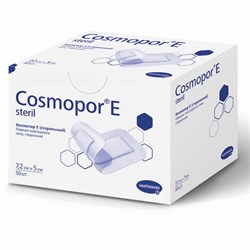 Пластырь-повязка COSMOPOR E STERIL, комплект 50 шт., нетканая основа, 7,2х5 см, 901008 - фото 13132977
