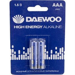 Алкалиновая батарейка Daewoo HIGH ENERGY Alkaline 2021 - фото 13210991
