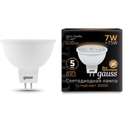 Лампа GAUSS LED MR16 GU5.3 7W 3000K - фото 13228089