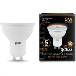 Лампа GAUSS LED MR16 GU10 5W 2700K - фото 13234543