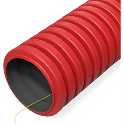 Гибкая гофрированная двустенная труба Промрукав ПНД тип 450 SN29 с зондом красная d40 50м - фото 13235456