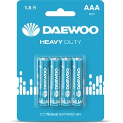 Солевая батарейка Daewoo Heavy Duty 2021 - фото 13235824