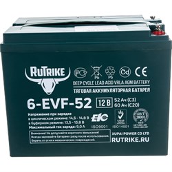 Тяговый гелевый аккумулятор Rutrike 6-EVF-52 - фото 13242447