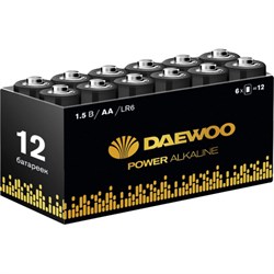 Алкалиновая батарейка Daewoo LR 6 Power Alkaline Pack-12 - фото 13275866