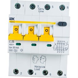 Автоматический выключатель дифференциального тока IEK АВДТ-34 - фото 13281124