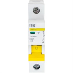 Модульный автоматический выключатель IEK ВА47-29 1п, B 2А, 4.5 кА - фото 13290782