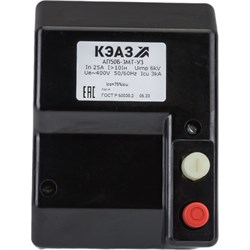 Автоматический выключатель КЭАЗ АП50Б-3МТ-25А-10Iн-500AC-У3-КЭАЗ - фото 13295633