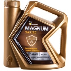 Полусинтетическое моторное масло Роснефть Magnum Maxtec 5W-40 SL-CF - фото 13304233
