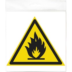 Наклейка Контур Лайн Пожароопасно, треугольник - фото 13318209