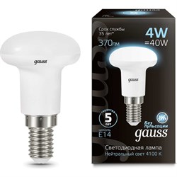 Лампа GAUSS LED Reflector R39 E14 4W 4100K - фото 13331647