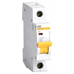 Модульный автоматический выключатель IEK ВА47-29 1п, B 4А, 4.5 кА - фото 13347667