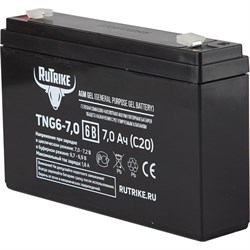 Тяговый аккумулятор Rutrike TNG6-7,0 (6V7,0A/H C20) - фото 13348556