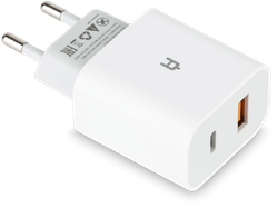 Сетевое зарядное устройство Alteracs USB Type C AC18F White - фото 13361959