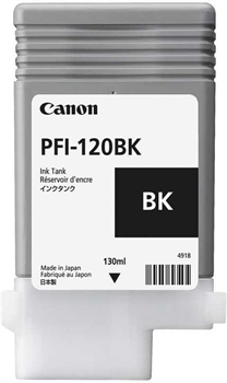 Картридж Canon PFI-120BK (black), 130 мл для TM-200/205/300/305 - фото 13362912