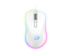 Мышь игровая проводная Dareu EM908 White (белый), DPI 600-10000, подсветка RGB, USB кабель 1,8м, размер 122.36x66.79x39.83мм - фото 13365232