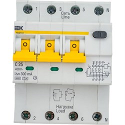 Автоматический выключатель дифференциального тока IEK АВДТ 34 - фото 13394268