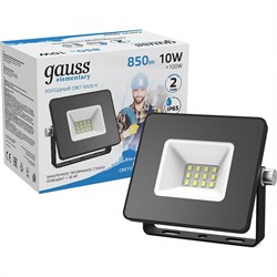 Светодиодный прожектор GAUSS LED 10W COB 115x85x75mm IP65 6500К 1/20 - фото 13497878