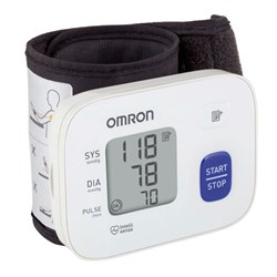 Тонометр OMRON RS2 (HEM-6121-RU), манжета 13,5-21,5 см, автоматический, на запястье, питание 2хААА - фото 13521619