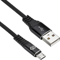 Кабель DIGMA MICROUSB-2M-BRAIDED-BLK USB (m)-micro USB (m) 2м черный - фото 13523438