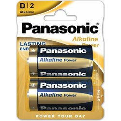 Батарейка Panasonic Alkaline LR20 D 1.5В бл/2 щелочная - фото 13543200