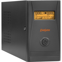 Источник бесперебойного питания ExeGate Power.Smart.ULB-850.LCD.AVR.C13.RJ.USB.850VA/480W - фото 13547745