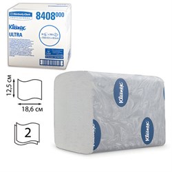 Бумага туалетная KIMBERLY-CLARK Kleenex, комплект 36 шт., Ultra, листовая, 200 л., 18,6х12,5 см, 2-слойная, диспенсер 601545, 8408 - фото 13552115