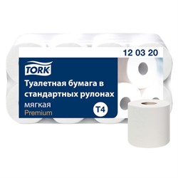 Бумага туалетная TORK PREMIUM, спайка 8 рулонов по 23 метра (Система T4) 2-слойная, белая, 120320 - фото 13552146