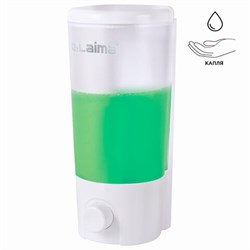 Дозатор для жидкого мыла LAIMA, НАЛИВНОЙ, 0,38 л, белый (матовый), ABS-пластик, 603922 - фото 13552713