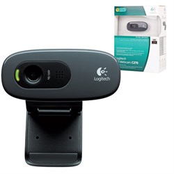 Веб-камера LOGITECH C270, 1/3 Мпикс., микрофон, USB 2.0, черная, регулируемый крепеж - фото 13562534