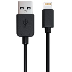 Кабель USB 2.0 - Lightning, 1 м, RED LINE, для подключения IPhone (IPad), черный, УТ000008646 - фото 13562951