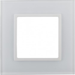 Рамка для розеток и выключателей ЭРА Elegance 14510101 на 1 пост, стекло, Elegance, белыйбелый - фото 13570350