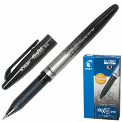 Ручка стираемая гелевая с грипом PILOT "Frixion Pro", ЧЕРНАЯ, корпус с печатью, линия письма 0,35 мм, BL-FRO-7 - фото 13570849