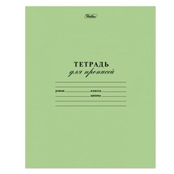 Тетрадь ЗЕЛЁНАЯ обложка 12 л., частая косая линия с полями, офсет, "HATBER", 028439, 12Т5B5_05112 - фото 13587980
